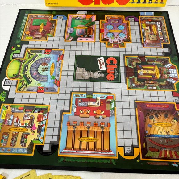 THE SIMPSONS Clue Board Game 2nd Edition 2002 Parker Brothers Vintage - Picture 3 of 10